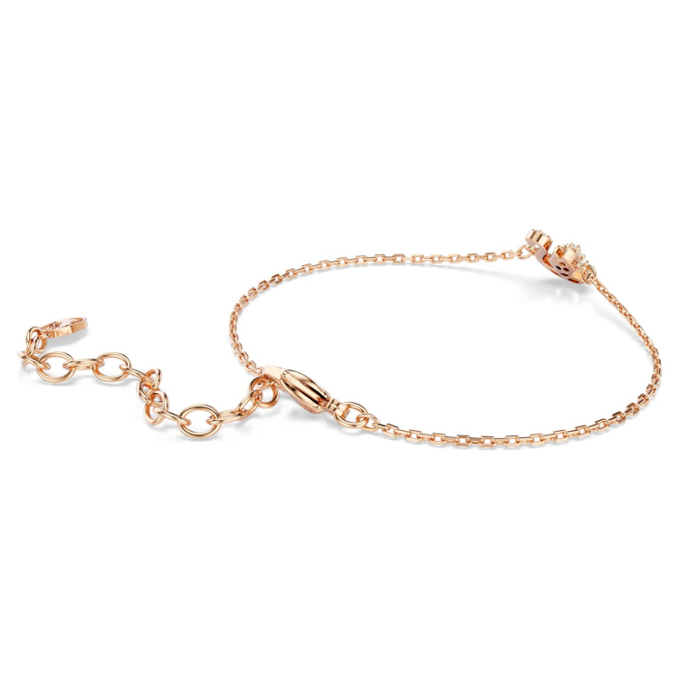 Swan bracelet Mixed cuts, Swan, White, Rose gold-tone plated